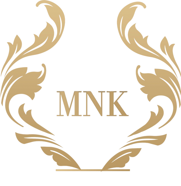 Gold Ornamental Logo With Initials MNK